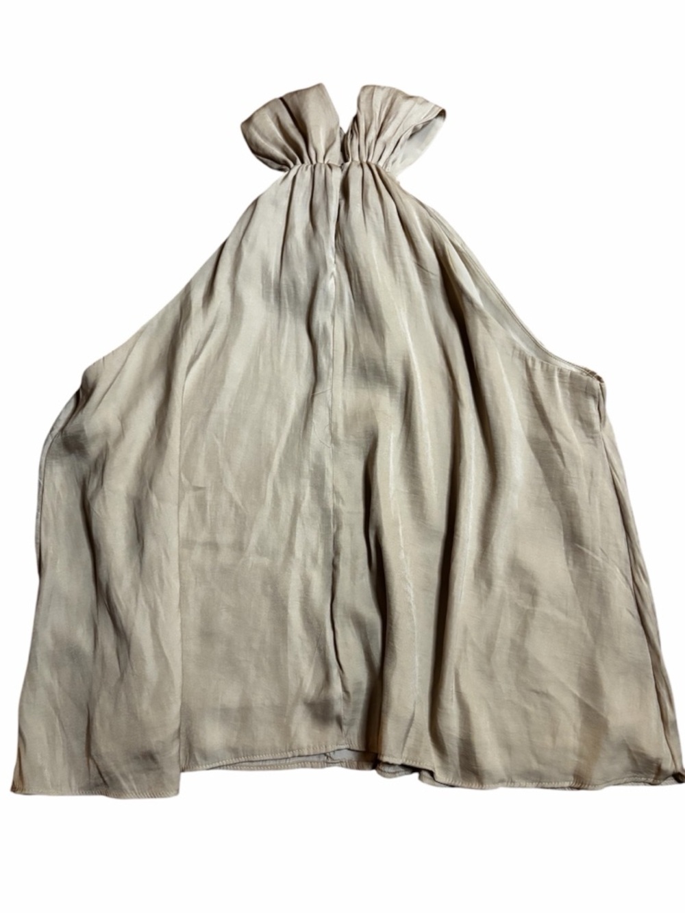 435. Magnolia Boutique Beige Halter Top O-Ring Detail Flowy Resort Style - Picture 8 of 8